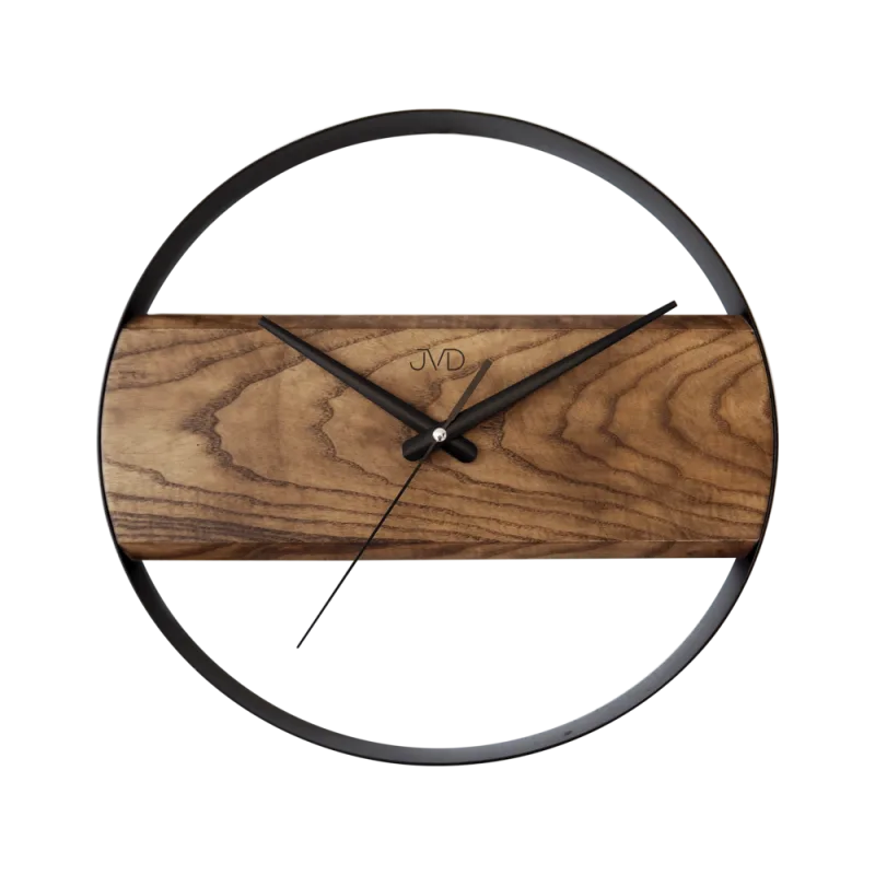 JVD Dřevěné designové kulaté hodiny JVD NS22007/78