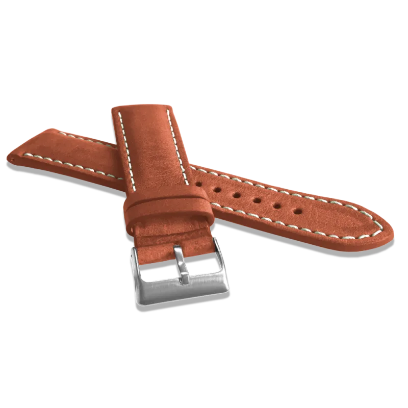 LAVVU Přírodně barvený hnědý řemínek NATURE z kůže Top Grain - 18 LSRUH18