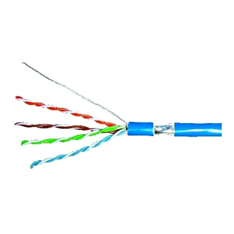 Kábel F/ UTP Cat.5e 4x2xAWG24, LS0H plášť modrý, box 305m HSEKF424H1