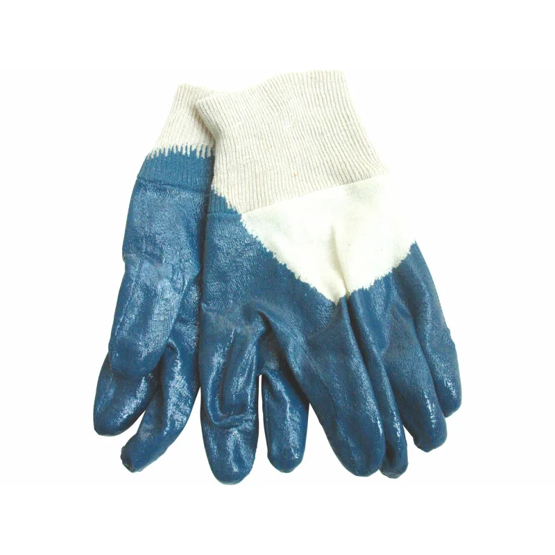 Rukavice bavlna, máčané v nitrile, 10