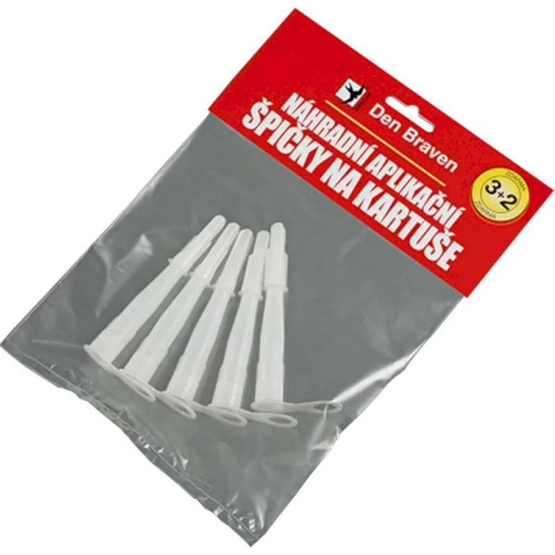 Náhradné aplikačné špičky na kartuše 3+2ks, Den Braven