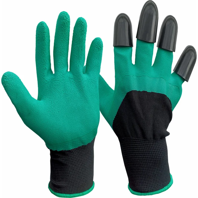 Rukavice polyester s pazúrmi, máčané v latexe, 9, EXTOL PREMIUM