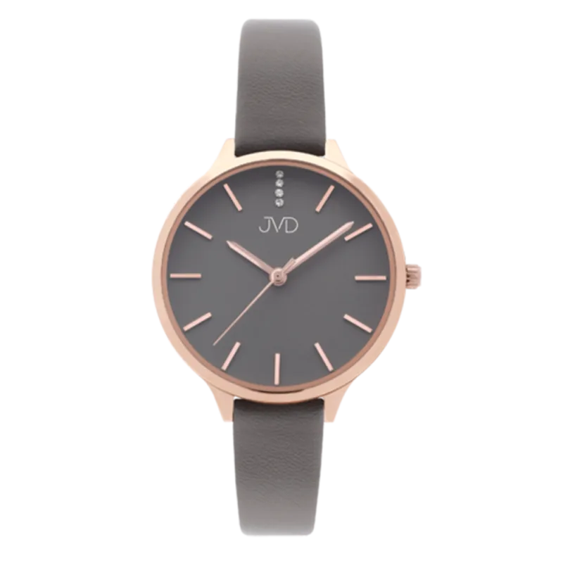 JVD Dámské módní designové hodinky JVD JZ201.4 s řemínkem z pravé kůže