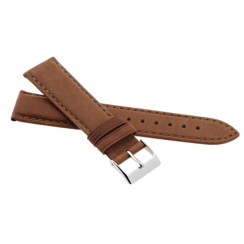 JVD Kožený pánský hnědý řemínek na hodinky R42203/22