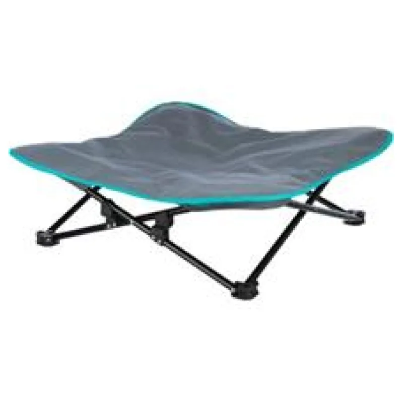 Campingové lůžko STRONG pro psy tmavošedá/petrolejová 88 x 32 x 88 cm