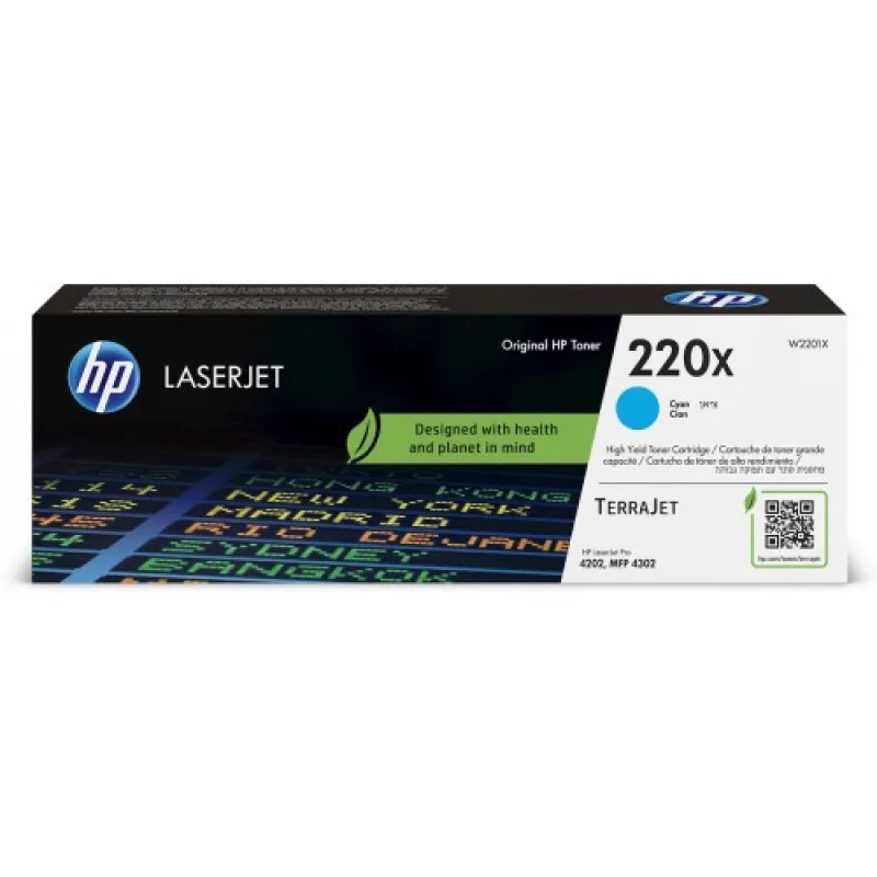 HP W2201X, cyan toner. kazeta HP LaserJet 220X W2201X