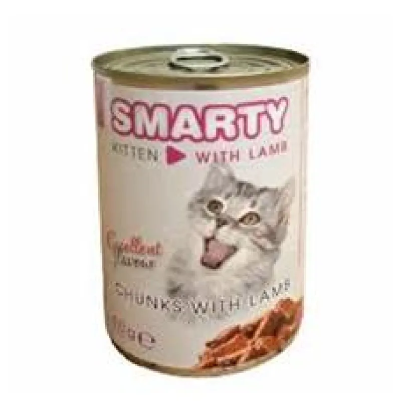 SMARTY Cat Kitten Jehněčí chunks, konzerva 400g