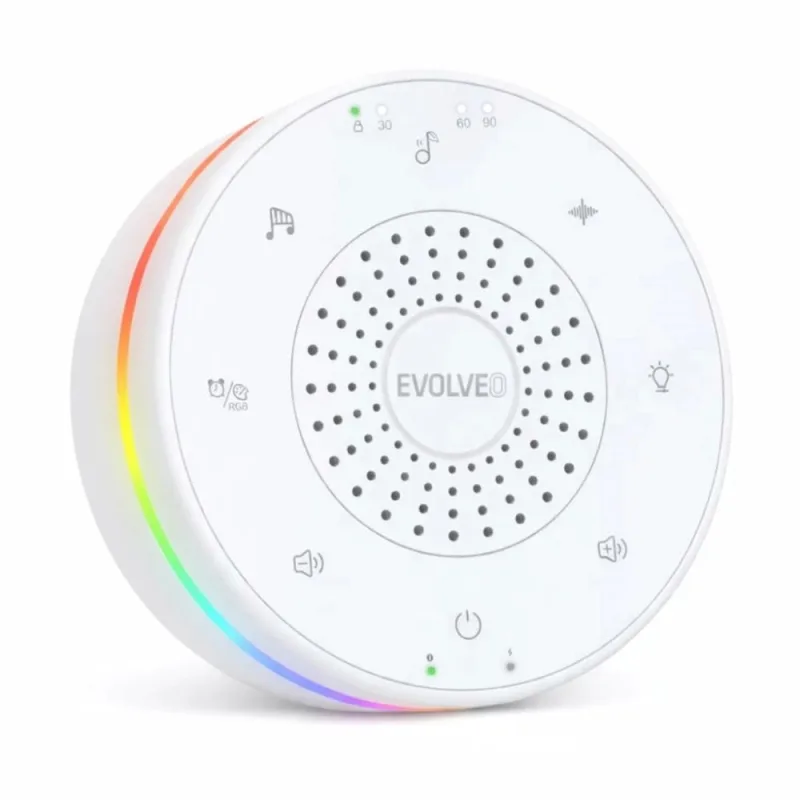 EVOLVEO Nubiloo – uspávací modul s bielym šumom, uspávankami a farebným…