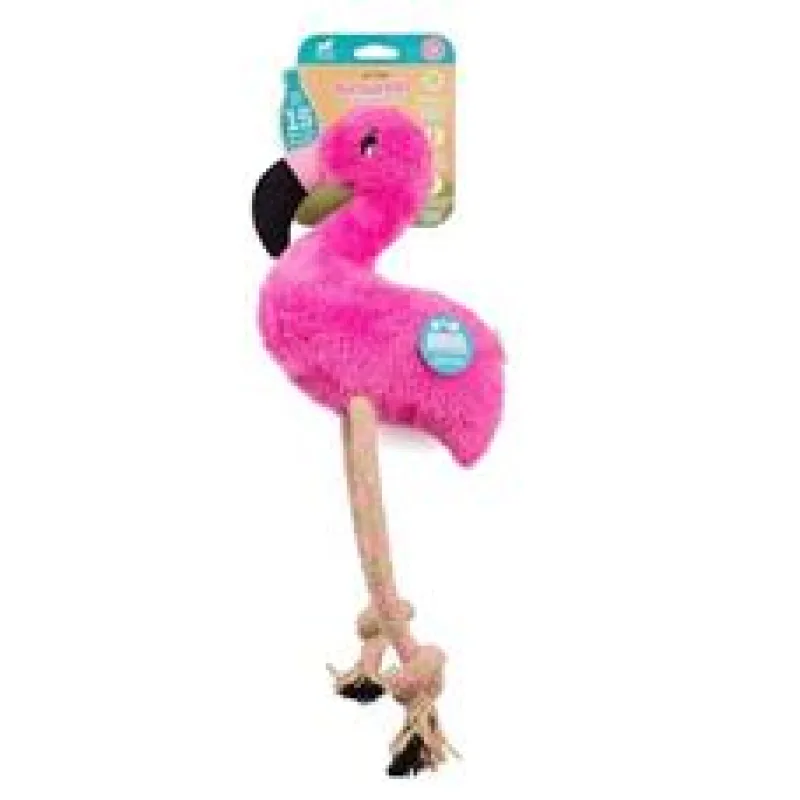 Beco Dual material Hračka pro psy plameňák Fernando L 1 ks