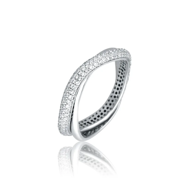 JVD Dámský stříbrný prsten se zirkony SVLR1293XF3BI58