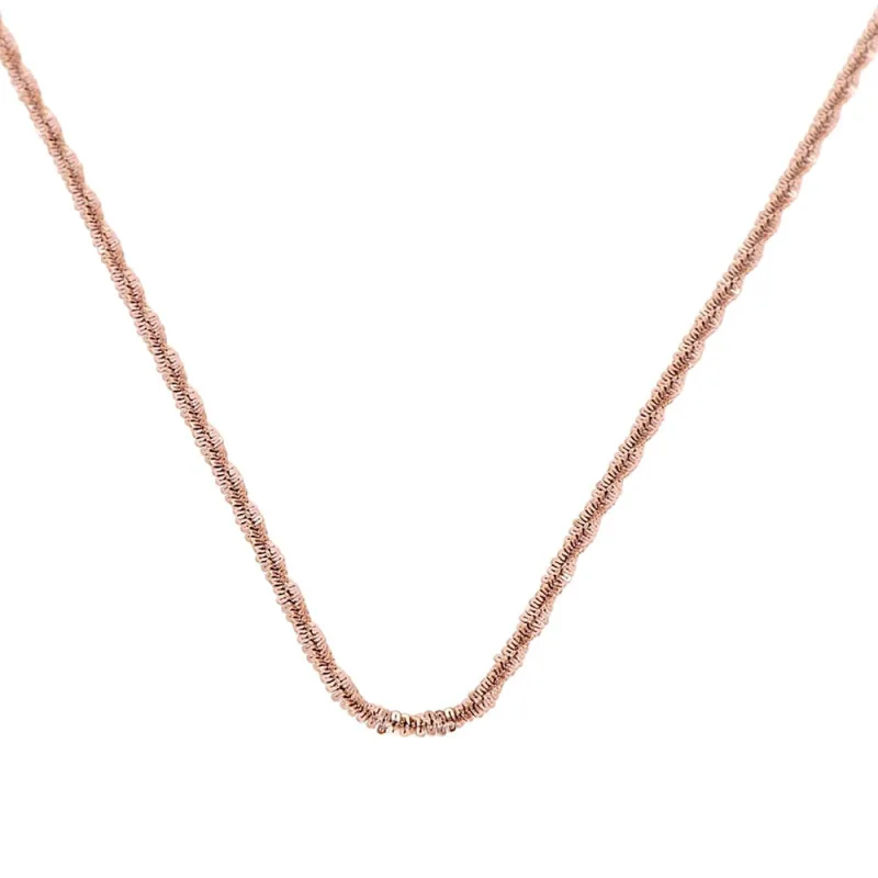 MPM Dámský ocelový nerezový řetízek 7234 - růžově pozlacený SNE.7234.. 45cm