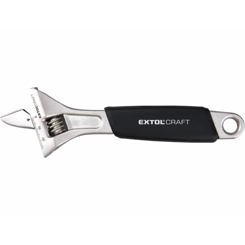 Kľúč nastaviteľný pochrómovaný 8", CrV, EXTOL CRAFT