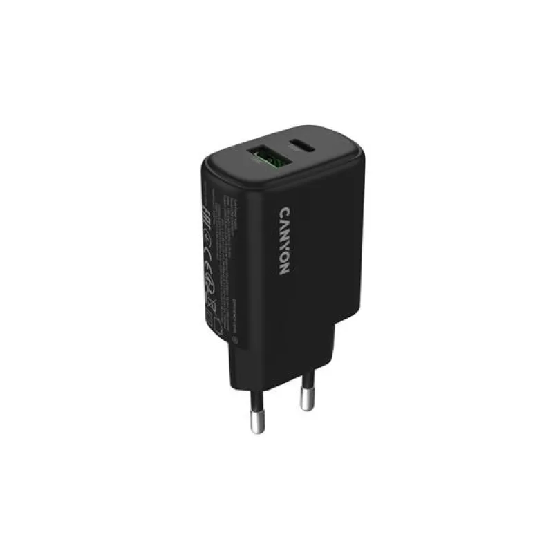 Canyon OnCharge 250, univerzálna nabíjačka do steny, 1x USB-C + 1x USB-A,…