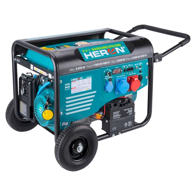 Elektrocentrála benzínová a plynová s diaľkovým ovládaním, 3F, 8,2kW, 17HP, HERON