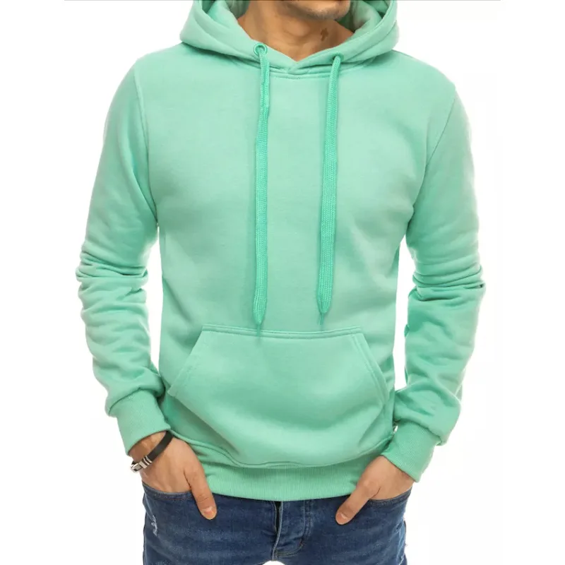 Pánska mikina s kapucňou mätová Dstreet BX4946 XL