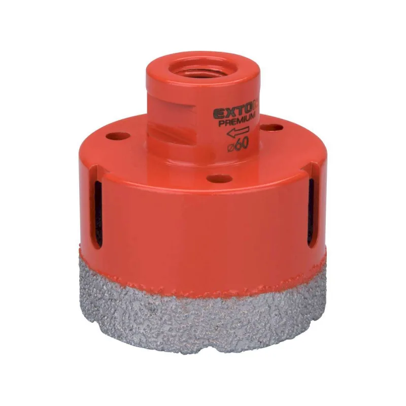 Vrták korunkový diamantový do uhlovej brúsky, ⌀60mm, EXTOL PREMIUM
