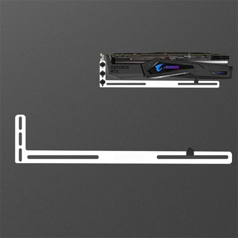 1stCOOL GPU Holder - držiak VGA hliníkový biely UP-H01-W