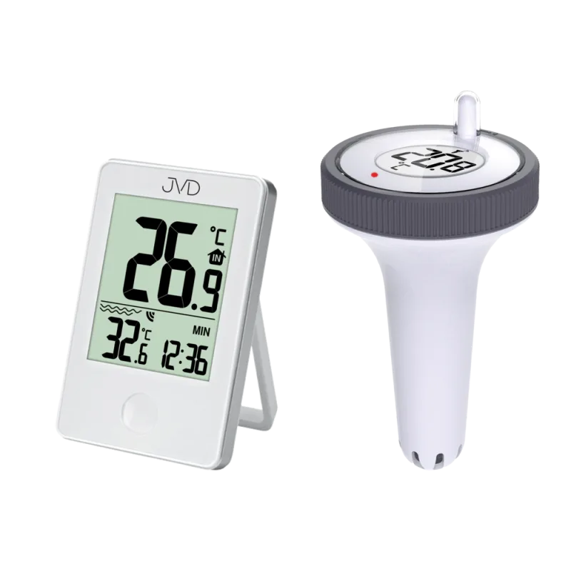 JVD Digitální čitelný bezdrátový bazénový teploměr JVD T3351.1 s plovoucím čidlem