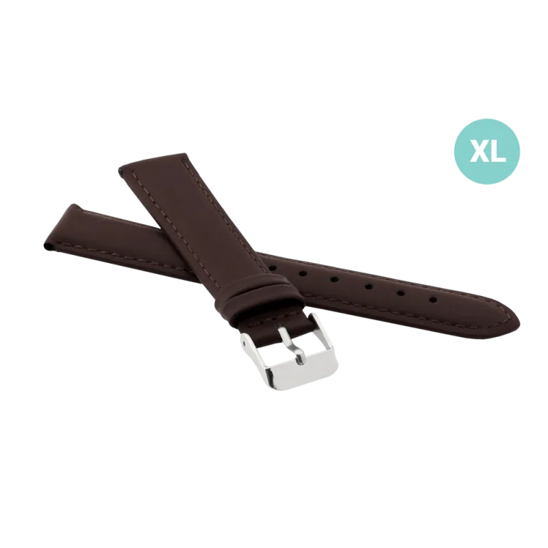 JVD Unisex hnědý kožený řemínek na hodinky R17402/24XL