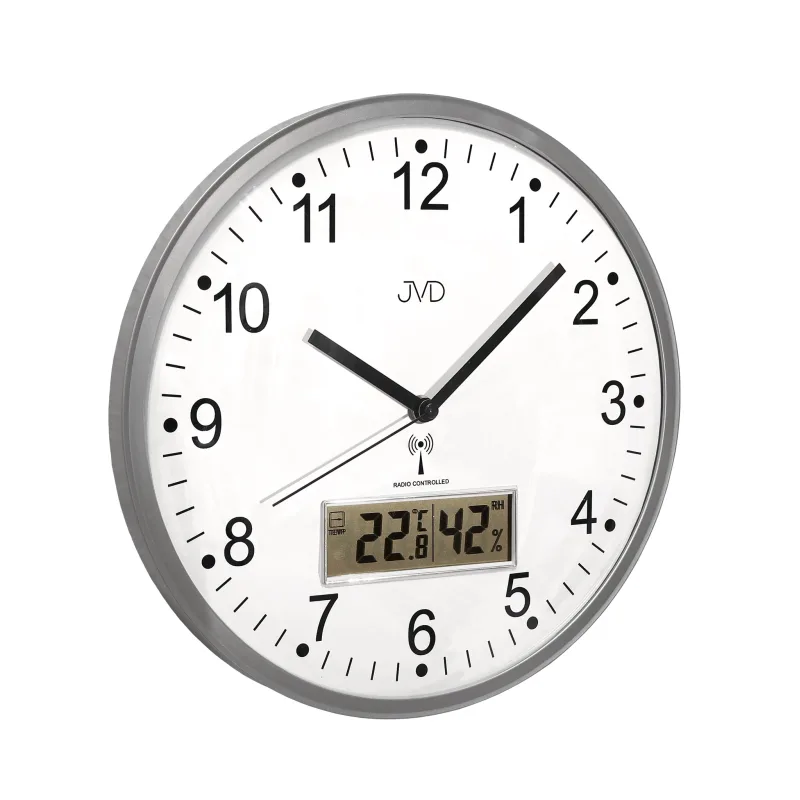 Přesné rádiem řízené nástěnné hodiny JVD RH78.1
