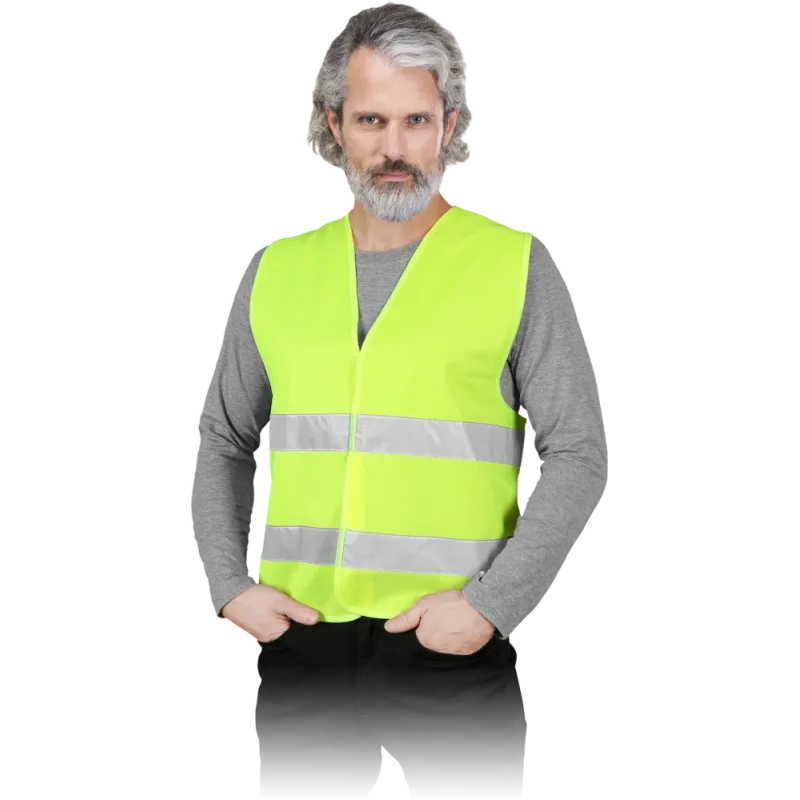 Ogrifox LUMI HI-VIS vysoko reflexná vesta 5 PACK žltá S-3XL