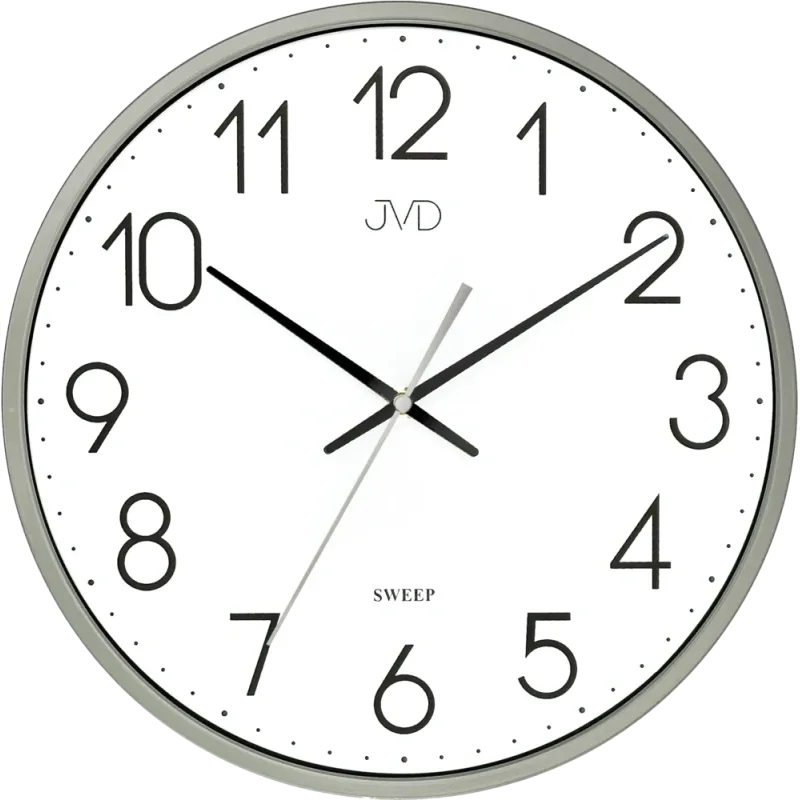 JVD Šedá nástěnné tiché netikající hodiny JVD HX8016.5