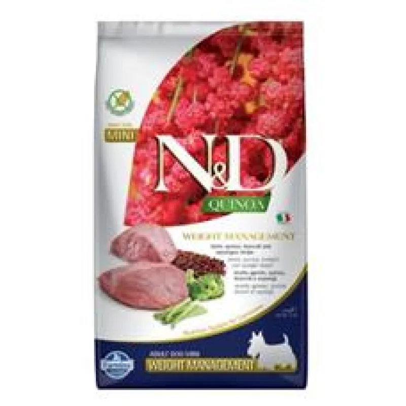 N&D Quinoa DOG Weight Mnmgnt Lamb &Broccoli Mini 2,5 kg