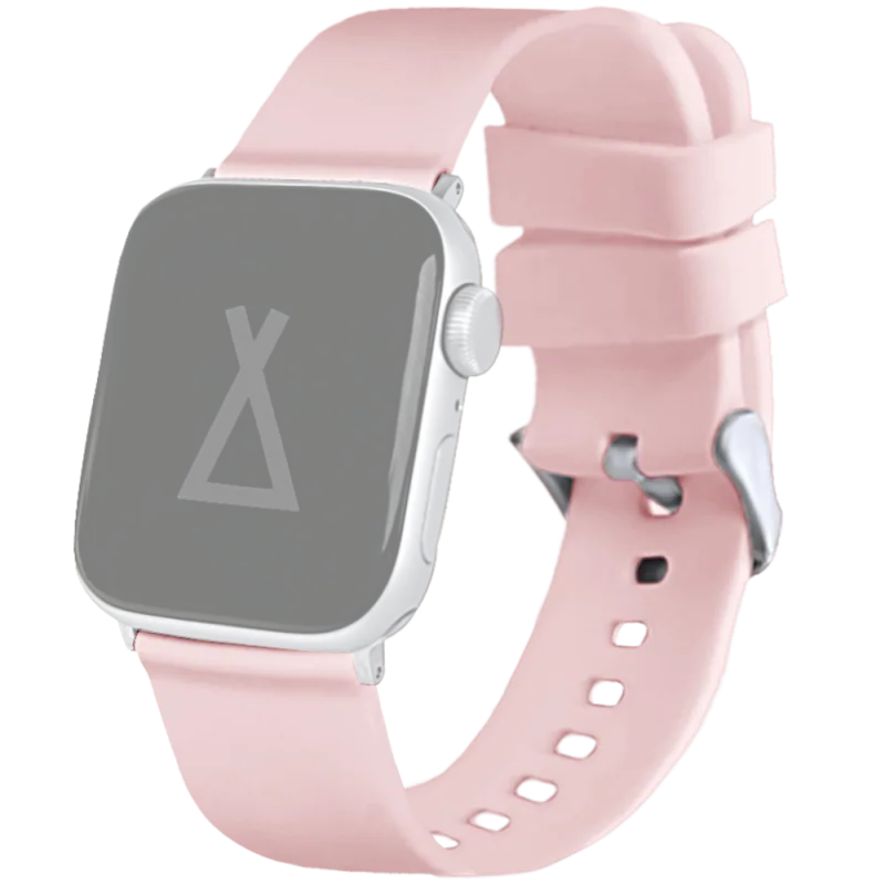 LAVVU Světle růžový silikonový řemínek na hodinky pro APPLE WATCH 38-40 mm LSXBPS1