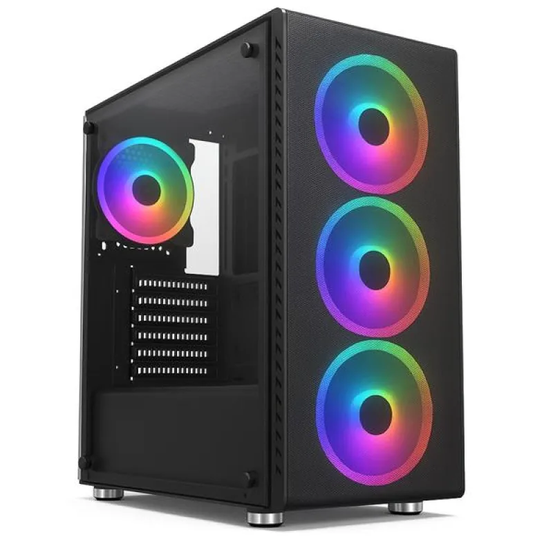 1stCOOL RAINBOW 4, skrinka ATX, 4x RGB ventilátor, USB3, čierna ML…