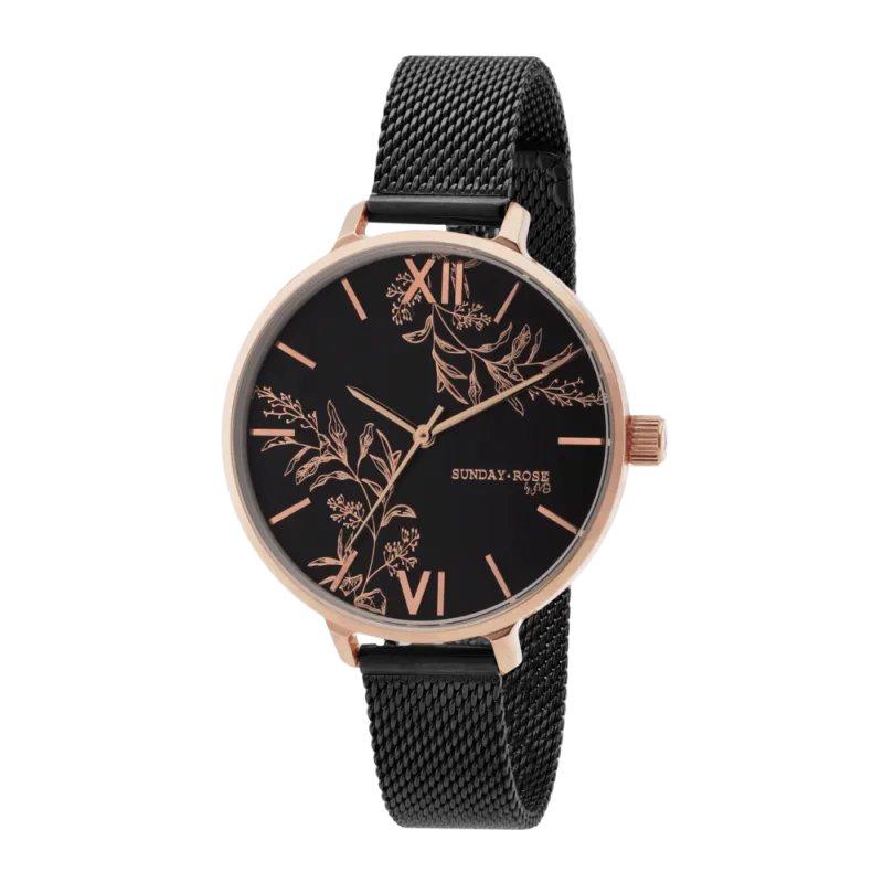 SUNDAY ROSE Dámské luxusní designové hodinky SUNDAY ROSE Dark Spring SUN-S29