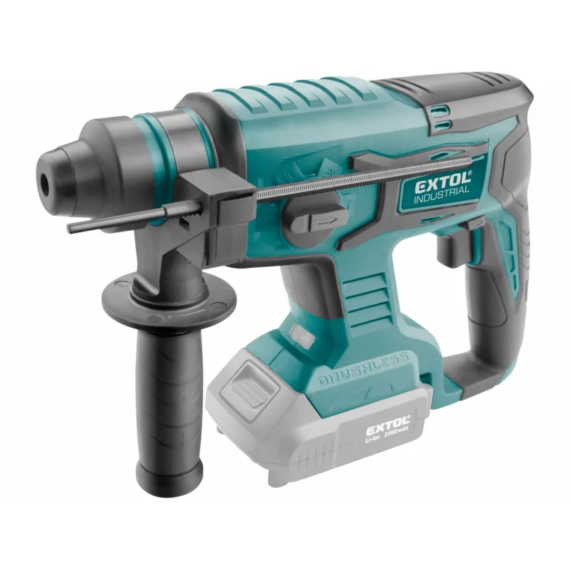 Kladivo vŕtacie aku Share20V, bez aku, SDS-plus, 1,7J, bezuhlíkový motor, EXTOL INDUSTRIAL