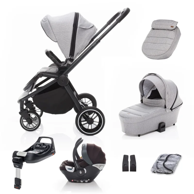 SET kočík Move+ vanička+adaptéry+autosedačka+báza,Silver Grey/Black