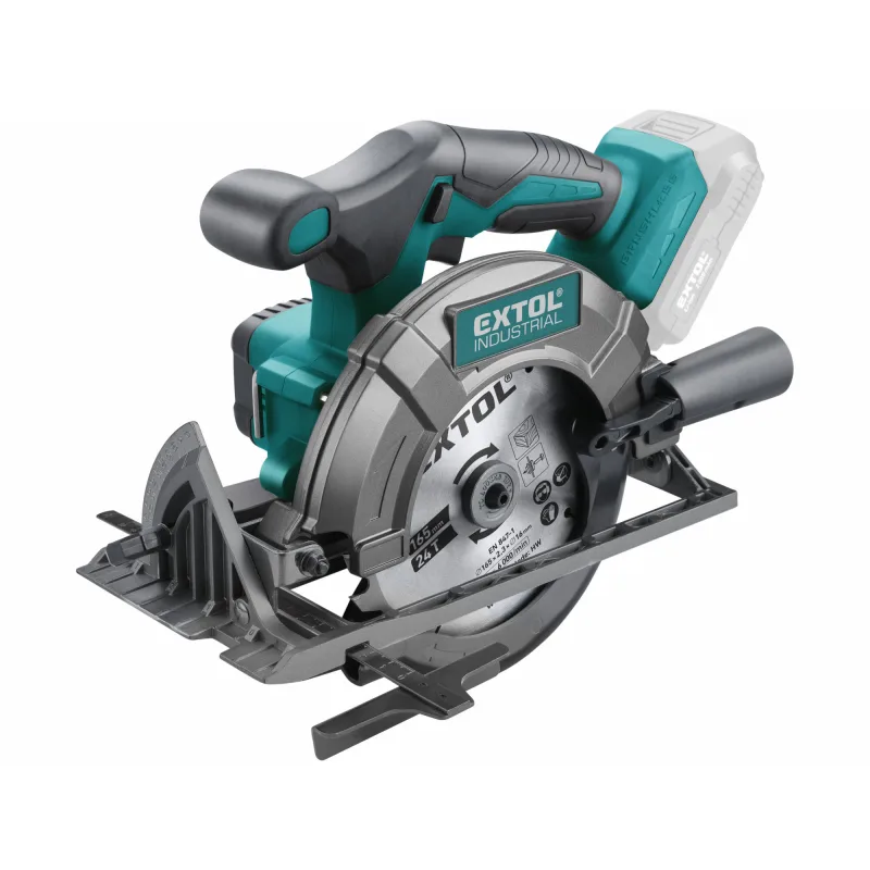 Kotúčová píla aku Share20V, bez aku, kotúč 165mm, bezuhlíkový motor, EXTOL INDUSTRIAL