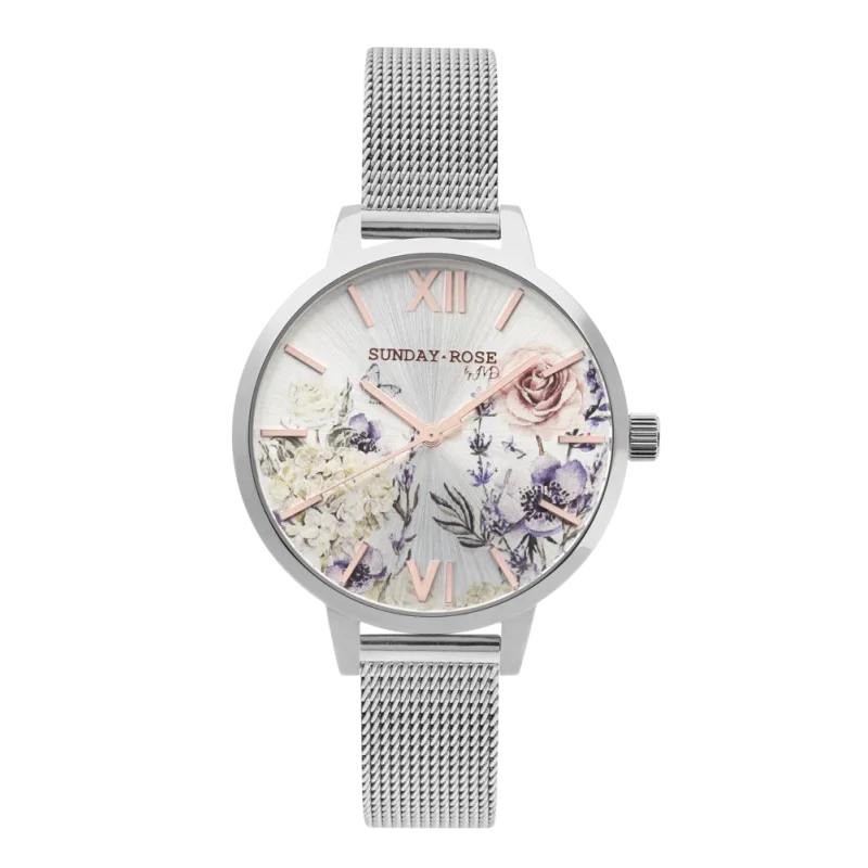 SUNDAY ROSE Dámské elegantní hodinky Fashion ANCIENT GARDEN SUN-F01