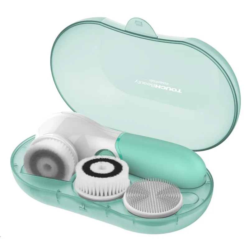 TOUCHBeauty 14838 Čisticí kartáč na pleť 3v1 zelený TB14838G