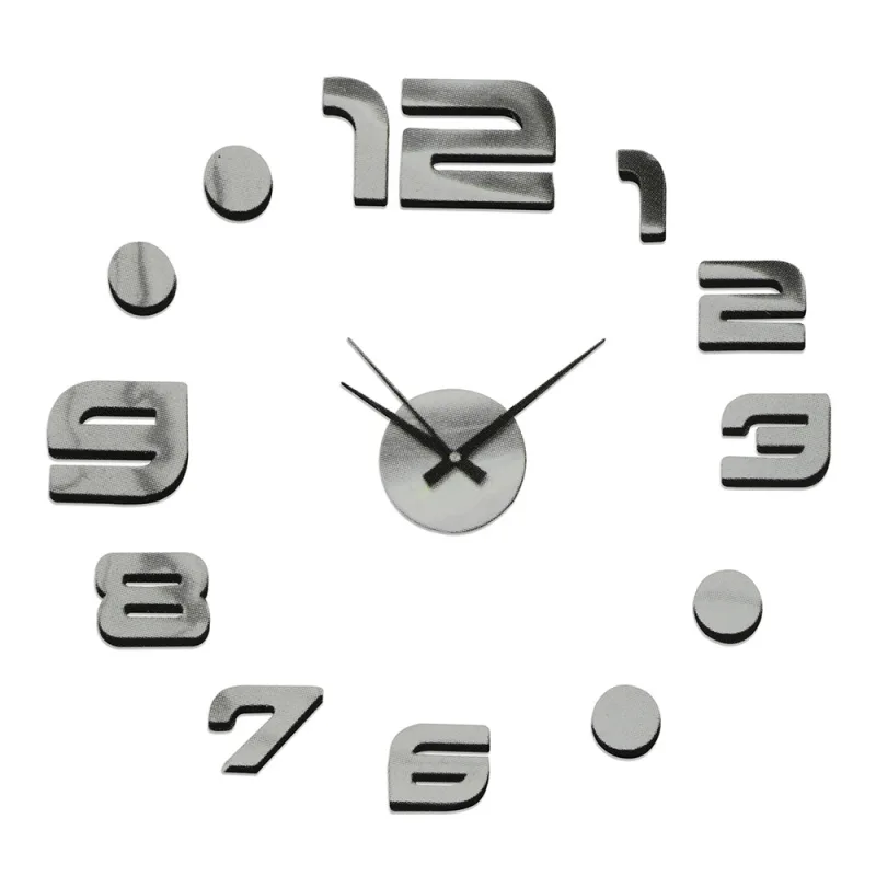 MPM Stříbrné lesklé nalepovací hodiny E01.3776.70