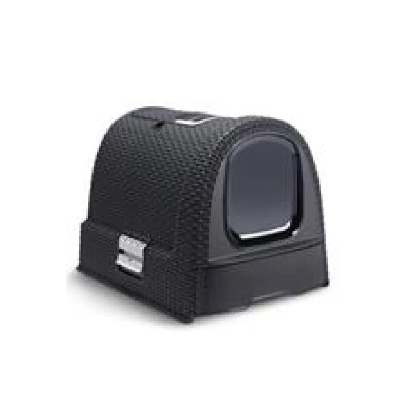 Curver WC kočka kryté domek Rattan 39x39x51cm mocha 1 ks