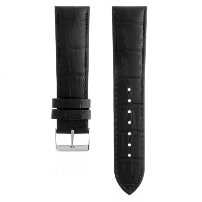 MPM Pánský kožený černý řemínek na hodinky RB.15882.2220.9090.L