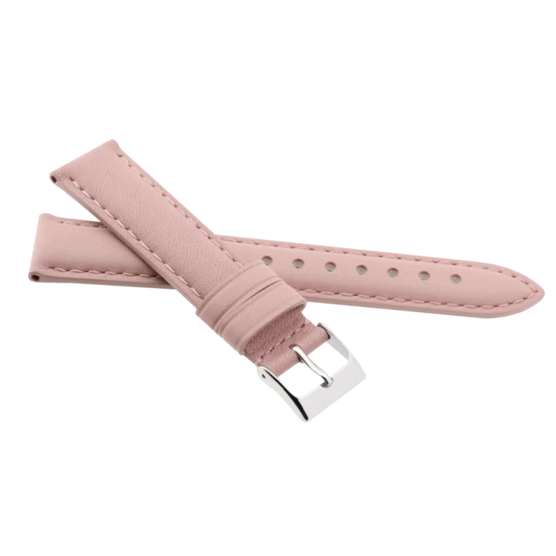 JVD Unisex růžový kožený řemínek na hodinky R41326/16