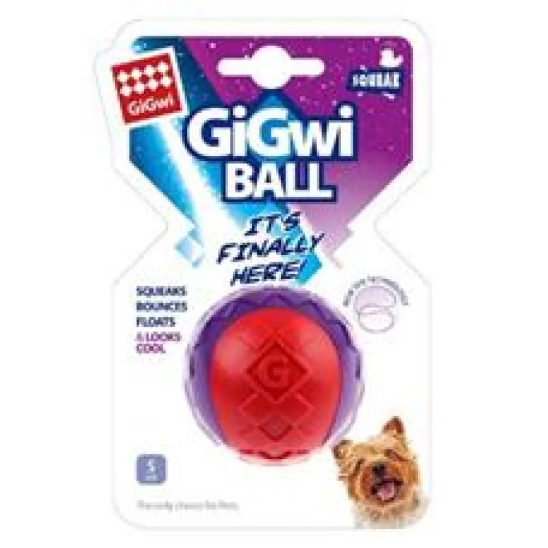 Hračka pes GiGwi Ball míček S červeno/purpurový 1 ks