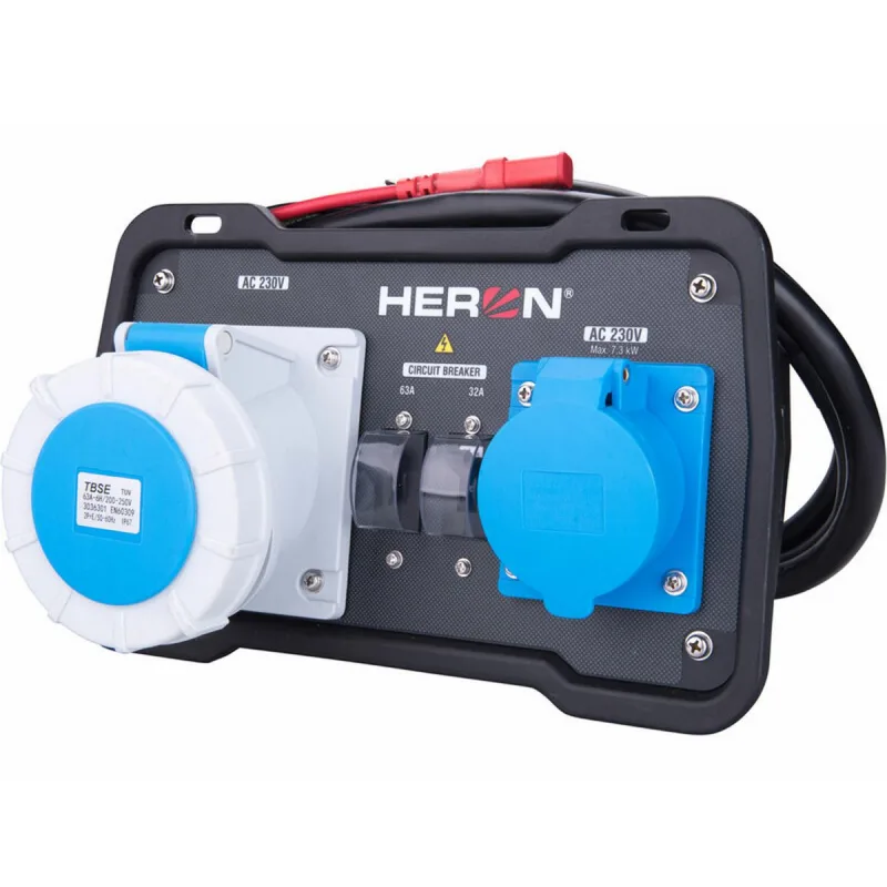 Kábel prepojovaci s panelom, 1x 16A, 1x 32A, pre 8896233, HERON