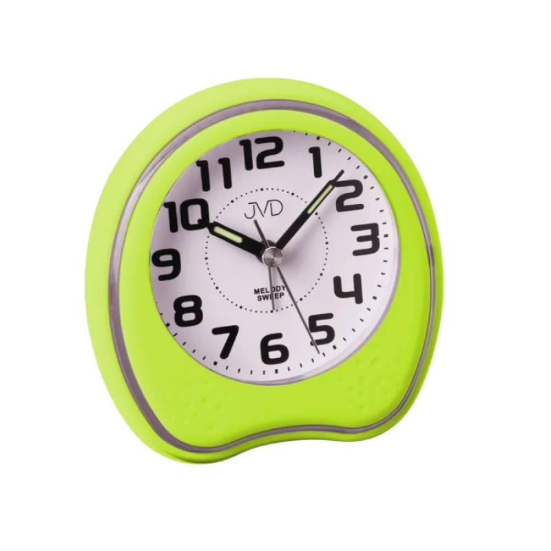 Světle zelený dětský analogový budík JVD sweep SRP130.6