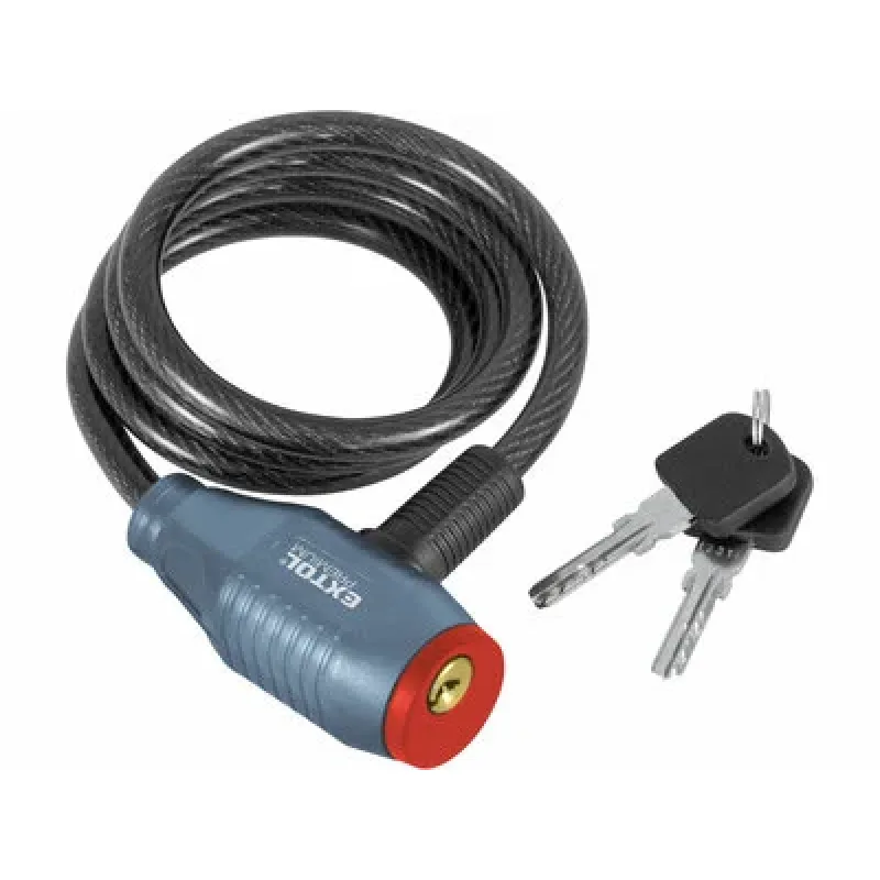 Zámok na bicykel špirálový, 100cm, Ø8mm, EXTOL PREMIUM