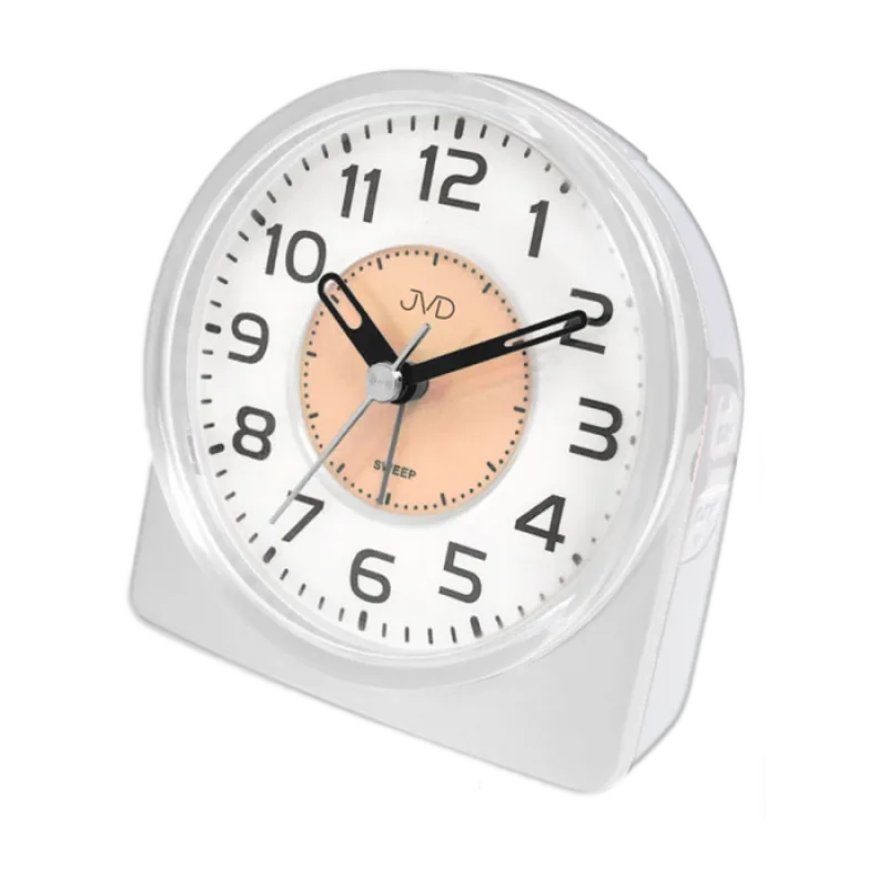 Analogový netikající tichý budík JVD SRP890.3 s osvětlením