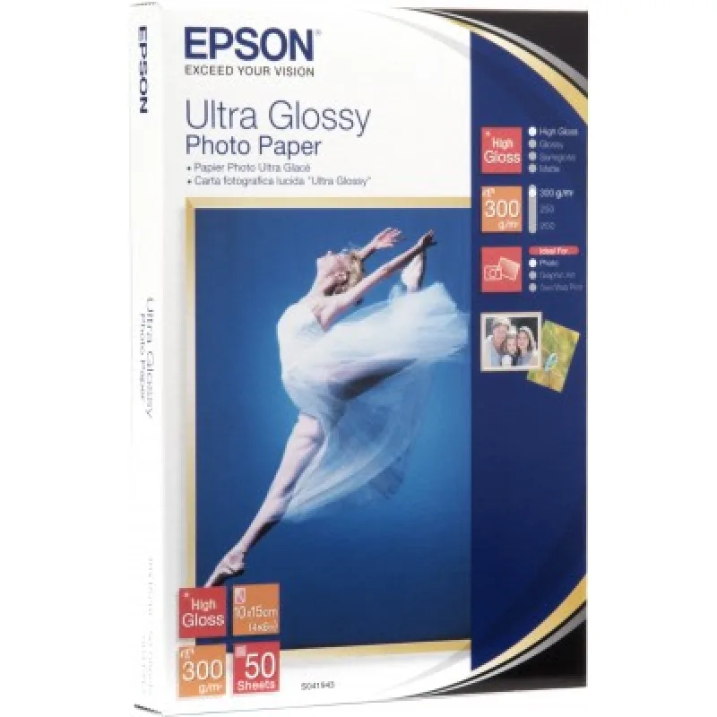 Papier EPSON Ultra Glossy Photo 10x15 (50 listov), 300 g/ m2 C13S041943