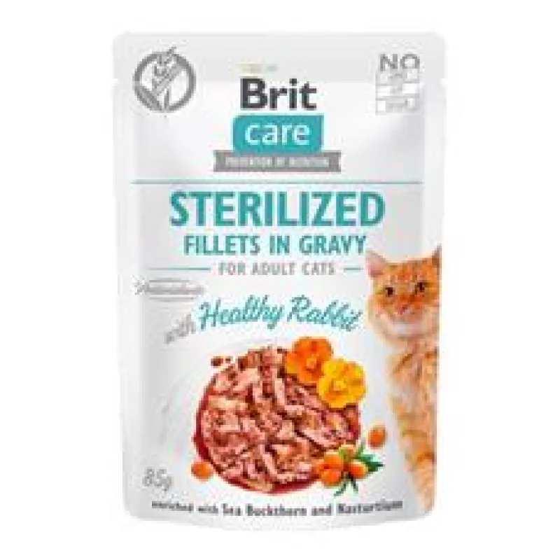 Brit Care Cat Fillets in Gravy Steril Healthy Rabbit 85 g