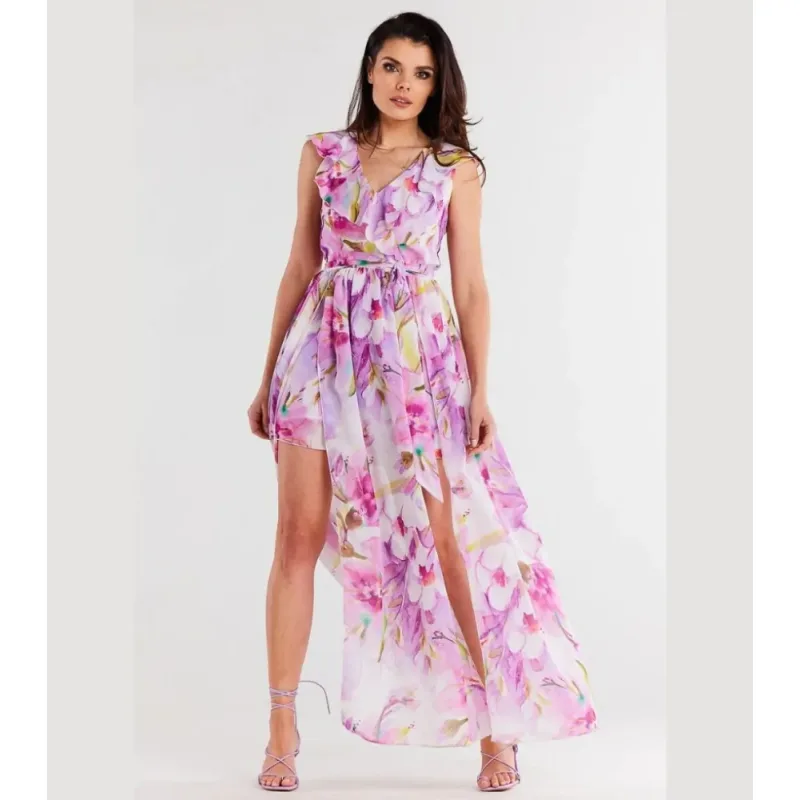 Awama 196721 šifónové šaty farebné