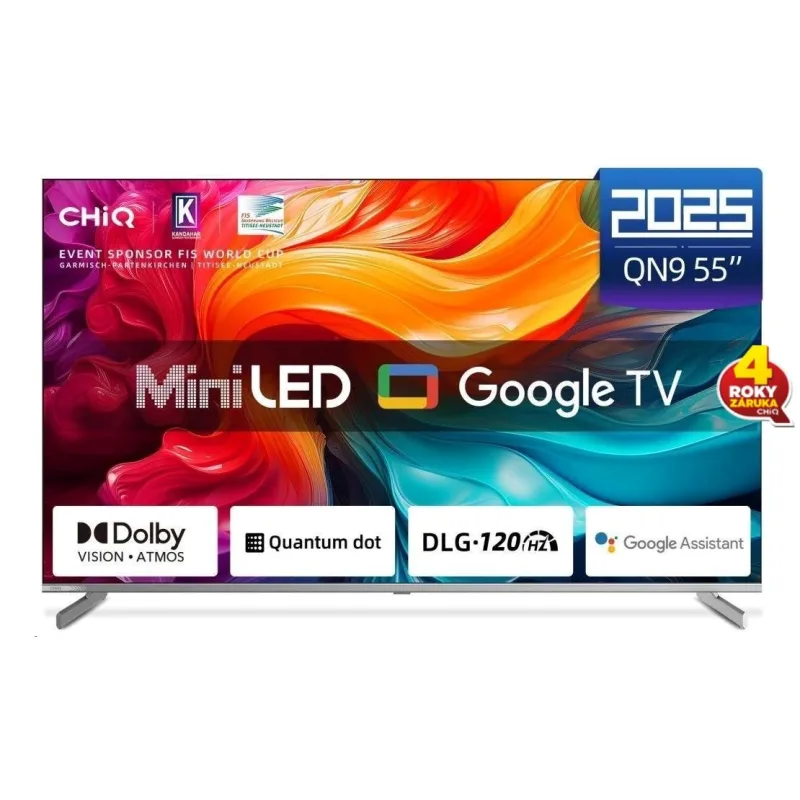 CHiQ M55QA9 TV 55", UHD MiniLED Google TV DLG 120 Hz M55QA9