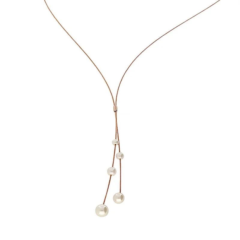 MPM Nerezový náhrdelník 7997 - růžově pozlacený SNE.7997.. PrimSteel