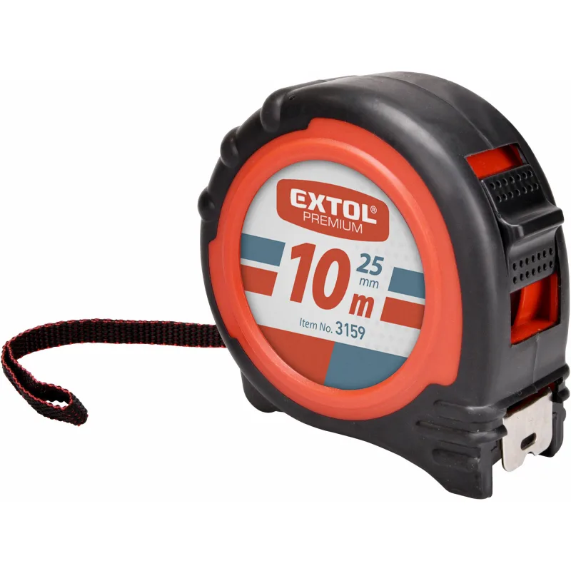 Meter zvinovací, 10m, šírka pásu 25mm, EXTOL PREMIUM